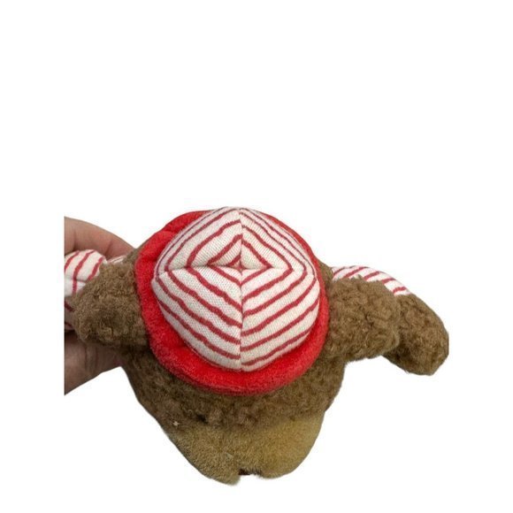 Carter’s Ring Rattle Teddy Bear Blue White Striped Baby Tether Toy Plush Soft - Picture 5 of 5